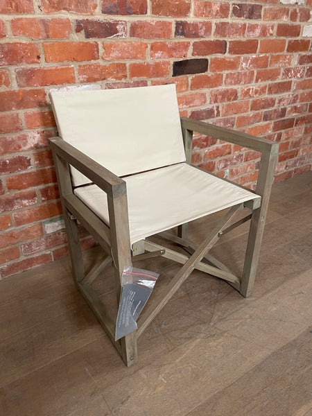 Denham Campaign Chair - Canvas & Weathered Teak