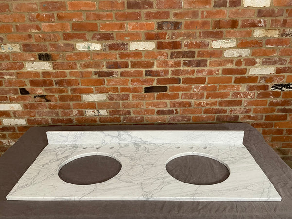 Neptune 149 Carrara Marble Vanity Top - Honed