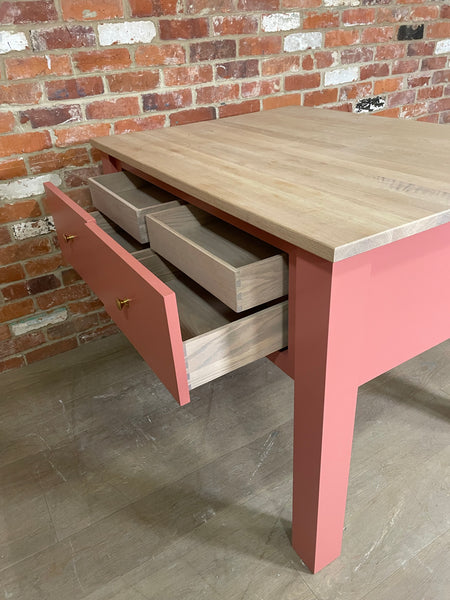 Charlecote 1200 Rectangular Island - Rhubarb & Oak