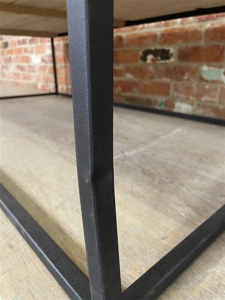 Carter 1600 Rectangular Coffee Table - Metal & Oak