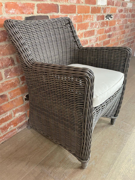 Stanway Carver Chair with Natural Cushion - Reed
