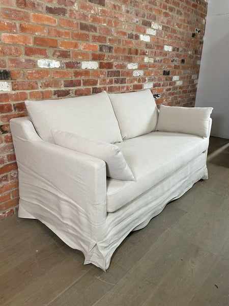 Eliza 2 Seater Loose Cover Sofa - Signature Linen - Calico