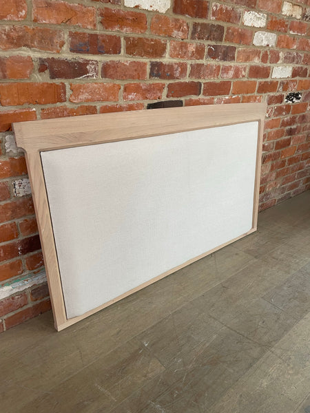 Walton Four Poster Headboard ONLY - King - Heavy Linen Pale Oat