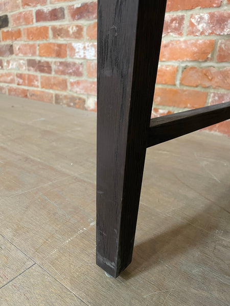 Shoreditch Dining Chair - Linara Flax Blue - Darkened Oak