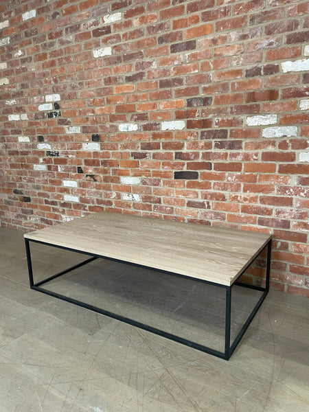 Carter 1600 Rectangular Coffee Table - Metal & Oak