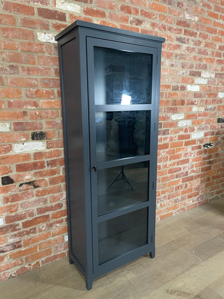 Shepton Glazed Cabinet - Charcoal Interior & Exterior - Right Opening