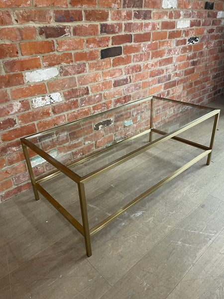 Keswick 120 Coffee Table - Brushed Brass