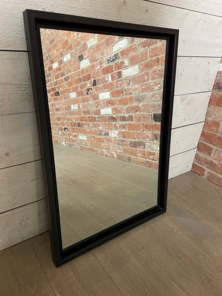 Carter 84 Rectangular Mirror - Black Steel- No Hanging Batten