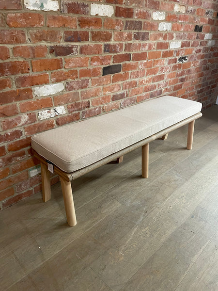 Kew Bench with Cushion Natural Woven