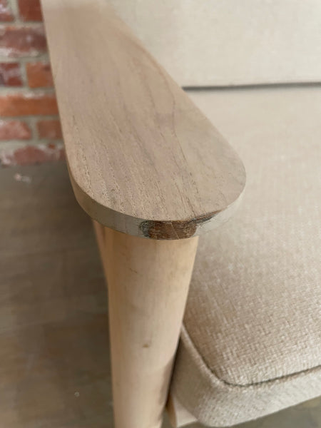 Kew Relaxed Sofa with Cushion Natural Weave