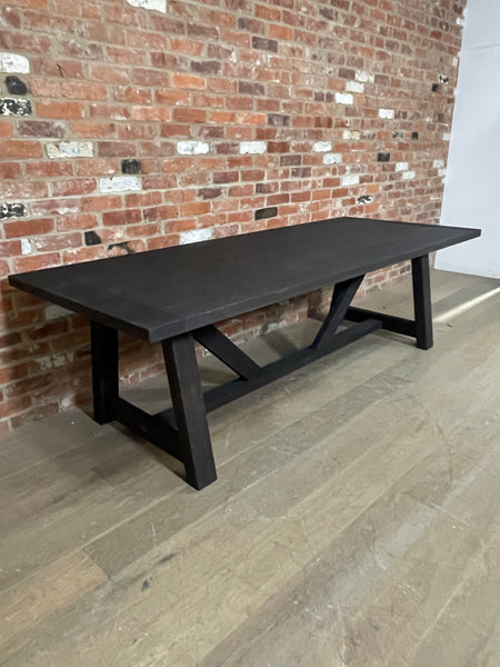 Arundel 10 Seater Dining Table, Ebony Oak