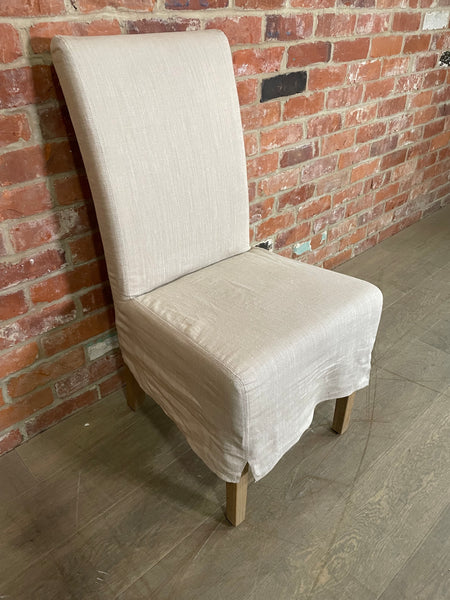 Long Island Dining Chair - Imogen Holkham Sand - Vintage Oak