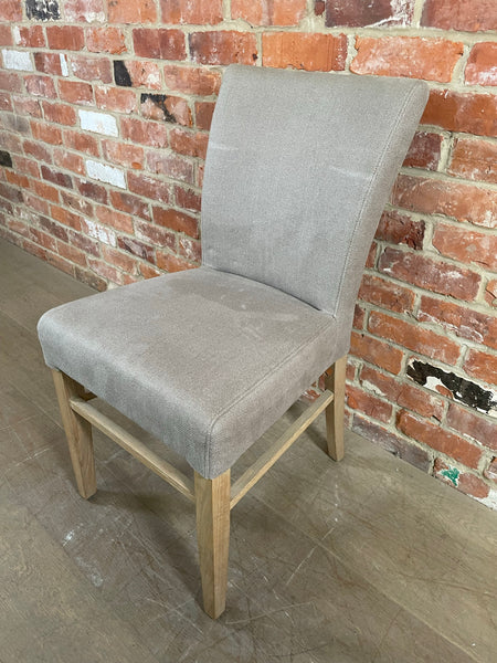 Miller Dining Chair - Heavyweight Linen Spelt - Vintage Oak