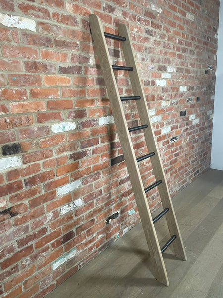 Chawton Tall Ladder  - Dark Vintage Oak and Bronze