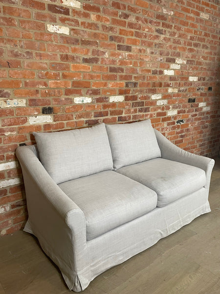Long Island 2 Seater Sofa - Harry Cloud - Natural Oak Legs Set