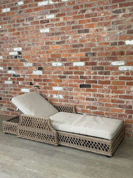 Longmeadow Sunlounger with Natural Woven Cushion