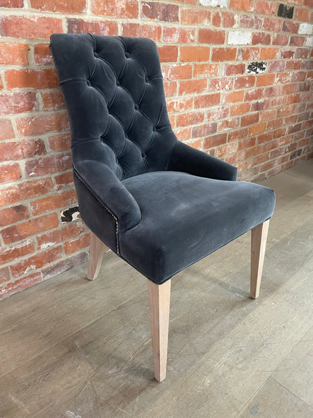 Henley Dining Chair - Isla Steel- Pale Oak