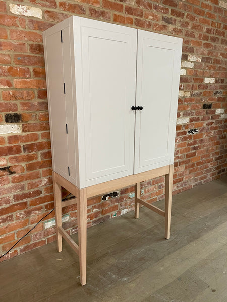 Ardingly Cabinet in Driftwood with Mirror and Marble