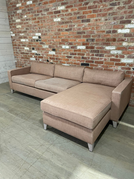 Shoreditch Sofa & Chaise - Right - Harry Apricot - PO Legs