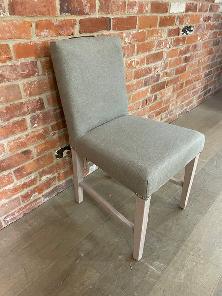 Shoreditch Dining Chair - Heavyweight Linen Spelt - Pale Oak