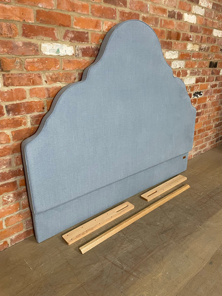 Clemmie Headboard Superking - Linara Flax Blue