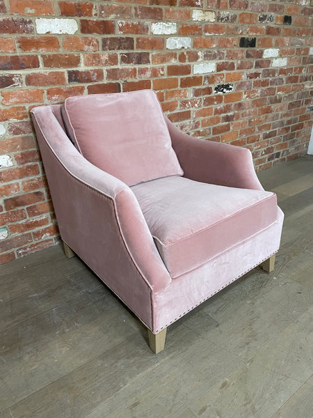 Eva Armchair - Isla Old Rose- Vintage Oak
