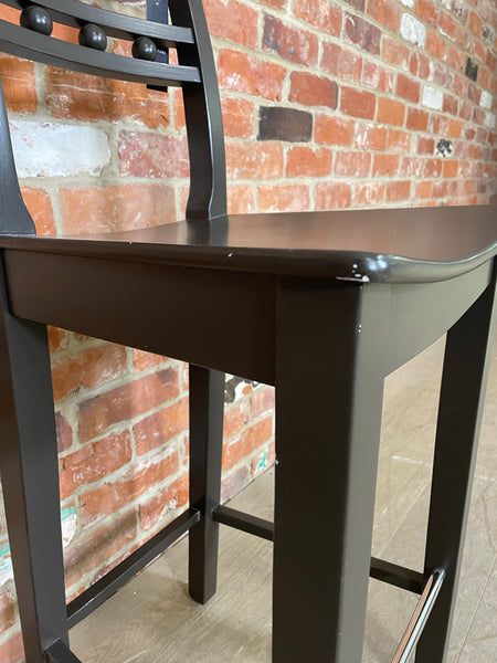 Suffolk High Back Bar Stool - Walnut