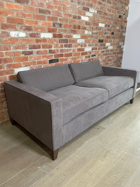 Shoreditch Sofa Large - Linara Dark Fig - Darkened Oak