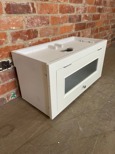 Bespoke Production - Chichester Glazed Top Box Wall Cabinet- Orkney White