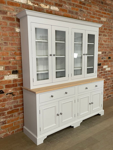 Chichester 6ft Glazed Rack Dresser - Shingle