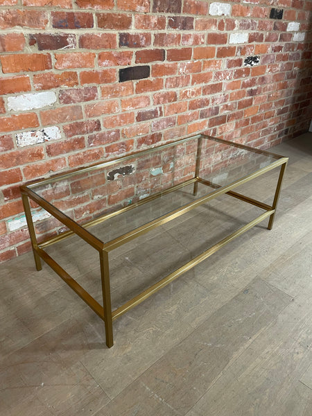 Keswick 120 Coffee Table - Brushed Brass
