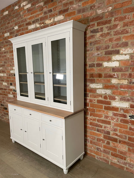 Suffolk 5ft Contemporary Glazed Dresser - Silver Birch