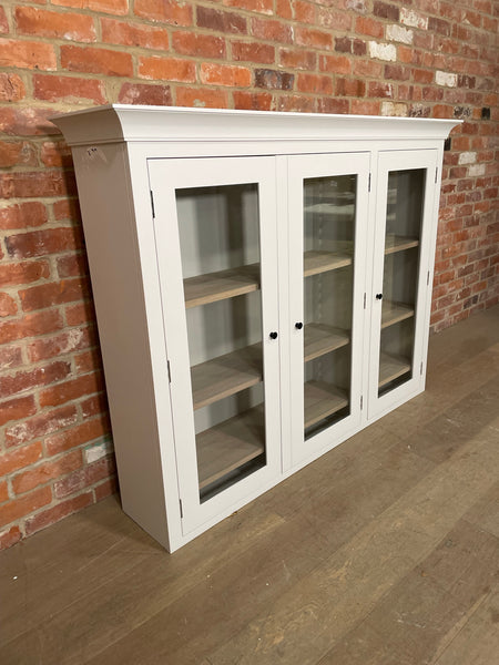 Suffolk 5ft Contemporary Glazed Dresser Top - Silver Birch