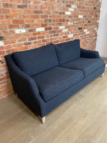 Eva Sofa Large - HARRIS TWEED Bilberry - Pale Oak Legs