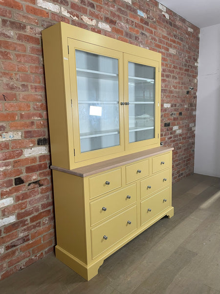 Chichester 5ft Glazed Rack Grand Dresser - Saffron- No Cornice