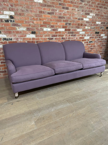 SAMPLE Olivia Sofa Empress - Clara Damson - Pale Oak Legs