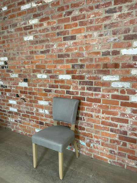 Mowbray Dining Chair - Heavyweight Linen Spelt - Vintage Oak