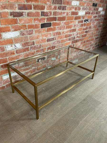 Keswick 120 Coffee Table - Brushed Brass