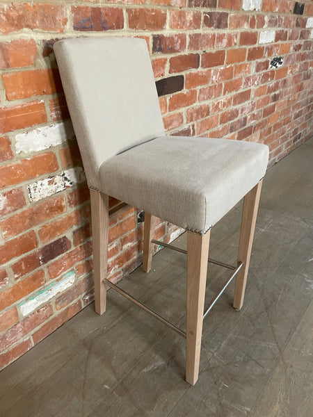 Shoreditch High Back Bar Stool - Linara Natural - Pale Oak