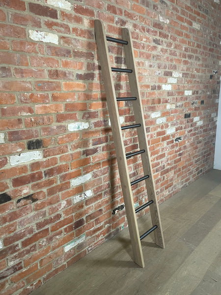 Chawton Tall Ladder  - Dark Vintage Oak and Bronze