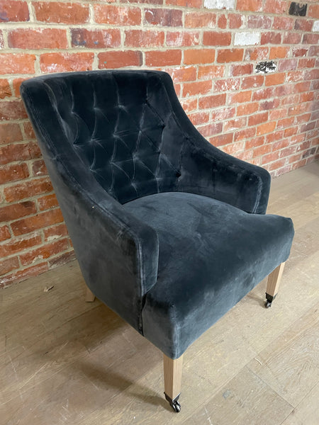 Amelia Armchair - Isla Steel - Vintage Oak