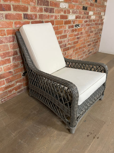 Harrington Relaxed Armchair with Natural Cushions - Reed