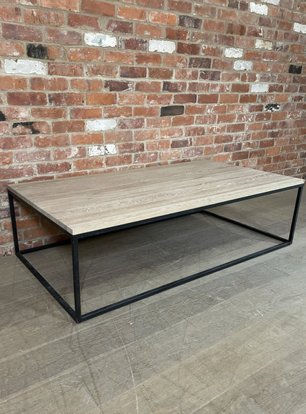 Carter 1600 Rectangular Coffee Table - Metal & Oak