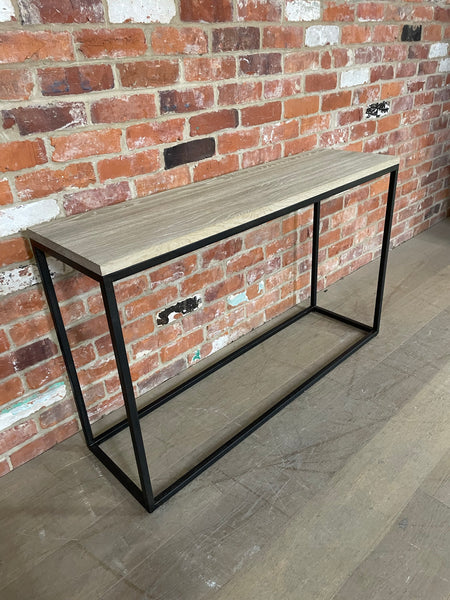 Carter 1200 Rectangular Console Table - Metal & Oak