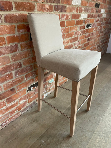 Shoreditch High Back Bar Stool - Linara Natural - Pale Oak