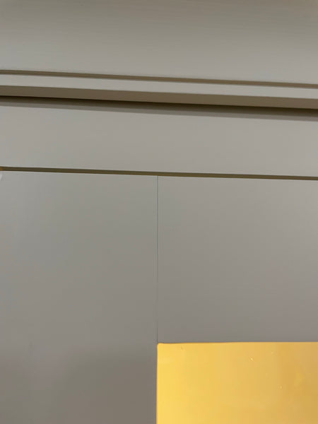 Suffolk 4ft Contemporary Glazed Dresser - Silver Birch