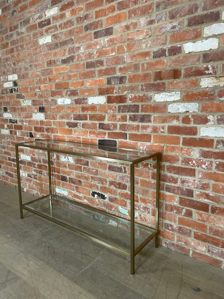 Keswick 140 Rectangular Console Table - Brushed Brass