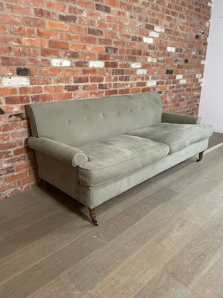 George Sofa Large - Linara Moss - Darkened Oak