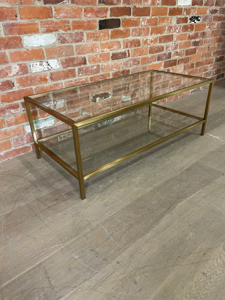 Keswick 120 Coffee Table - Brushed Brass