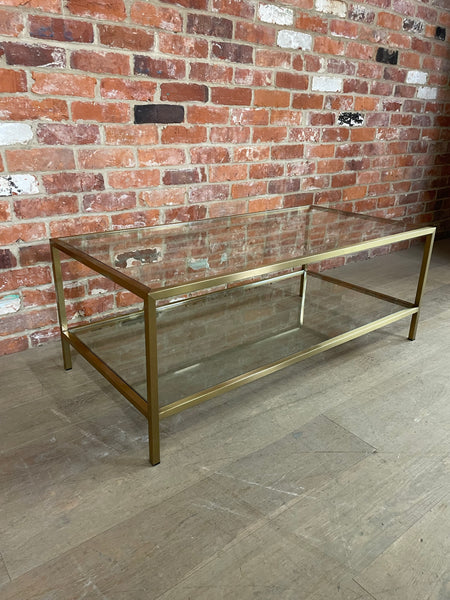 Keswick 120 Coffee Table - Brushed Brass